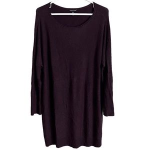 Eileen Fisher Women’s Small Oversized Purple Tunic Sweater Dress Long Sleeve